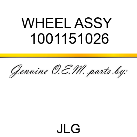 WHEEL ASSY  1001151026