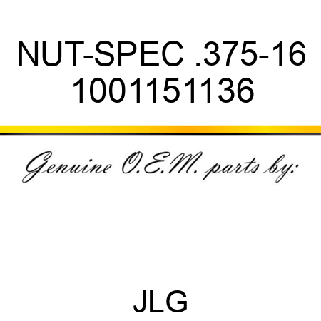 NUT-SPEC .375-16 1001151136