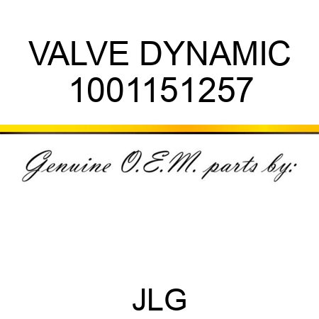 VALVE DYNAMIC 1001151257