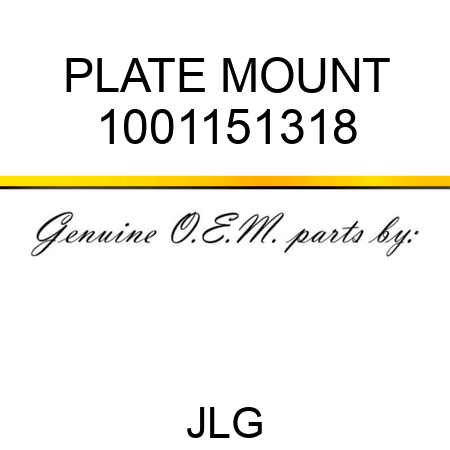 PLATE MOUNT 1001151318