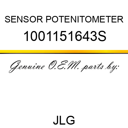SENSOR POTENITOMETER 1001151643S