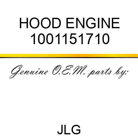 HOOD ENGINE 1001151710