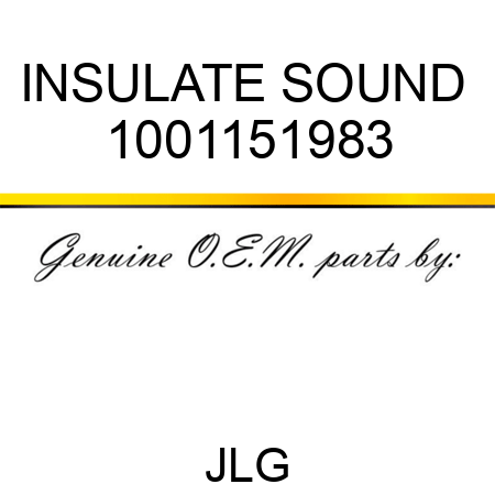 INSULATE SOUND  1001151983