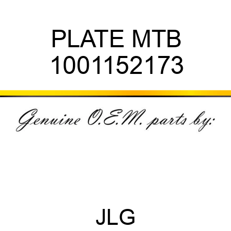 PLATE MTB 1001152173