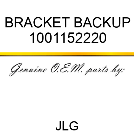 BRACKET BACKUP 1001152220