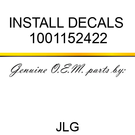 INSTALL DECALS  1001152422