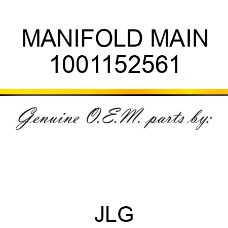 MANIFOLD MAIN 1001152561