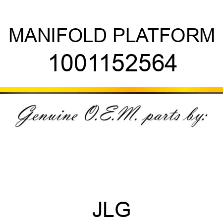 MANIFOLD PLATFORM 1001152564