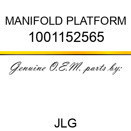 MANIFOLD PLATFORM 1001152565
