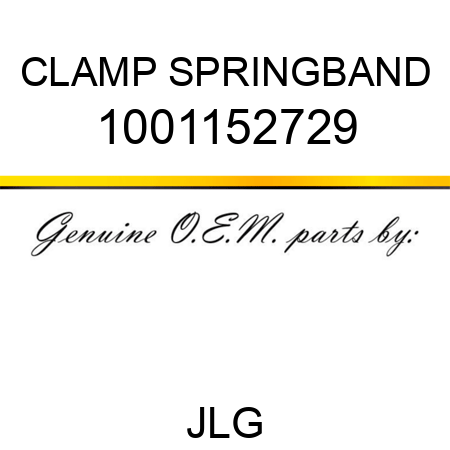 CLAMP SPRINGBAND 1001152729
