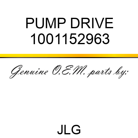 PUMP DRIVE 1001152963