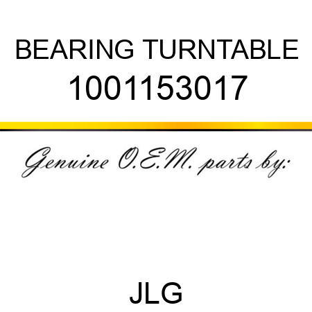 BEARING TURNTABLE 1001153017