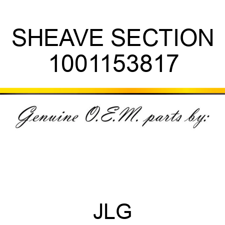 SHEAVE SECTION 1001153817