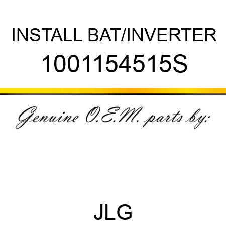 INSTALL BAT/INVERTER 1001154515S