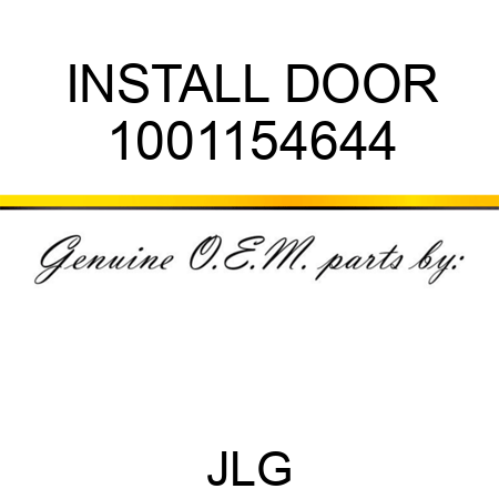 INSTALL DOOR 1001154644