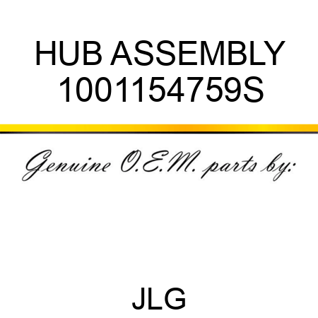 HUB ASSEMBLY 1001154759S