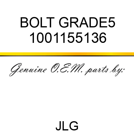 BOLT GRADE5 1001155136