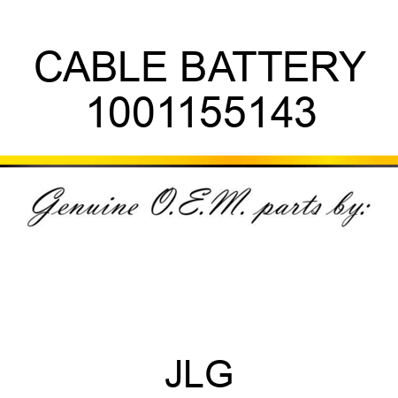 CABLE BATTERY 1001155143