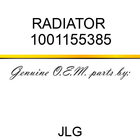 RADIATOR  1001155385
