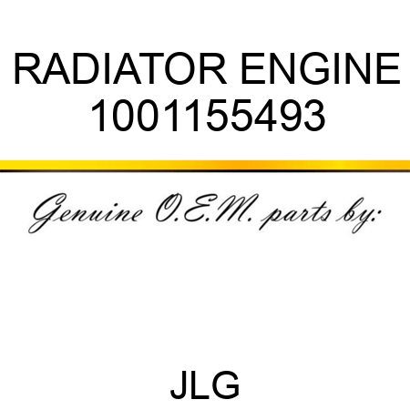 RADIATOR ENGINE 1001155493