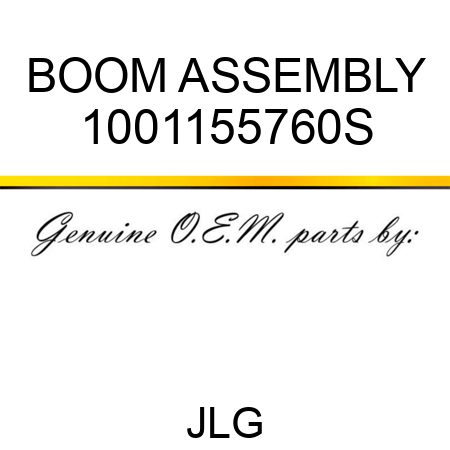 BOOM ASSEMBLY 1001155760S