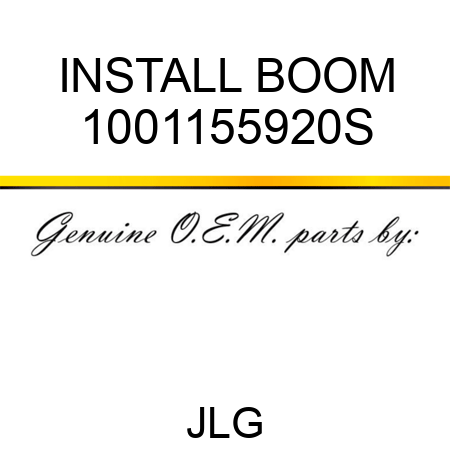 INSTALL BOOM 1001155920S