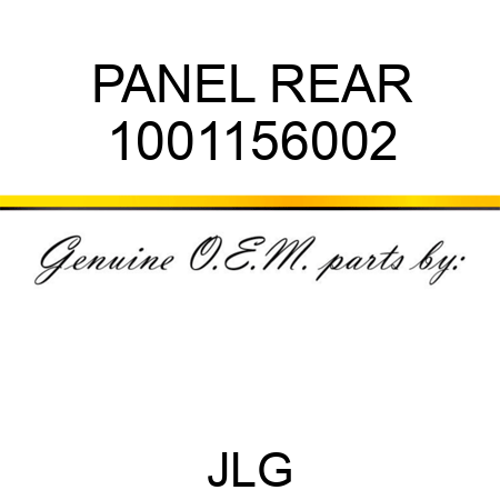 PANEL REAR 1001156002