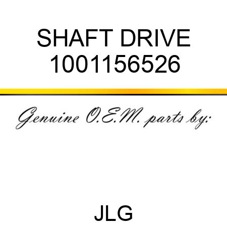 SHAFT DRIVE 1001156526