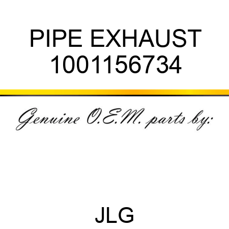 PIPE EXHAUST 1001156734
