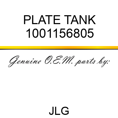 PLATE TANK 1001156805