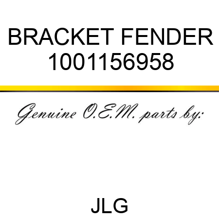 BRACKET FENDER 1001156958