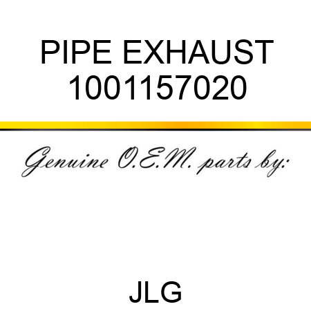 PIPE EXHAUST 1001157020