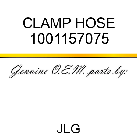 CLAMP HOSE 1001157075