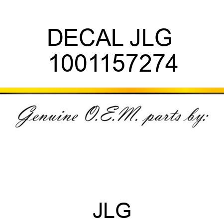 DECAL JLG  1001157274