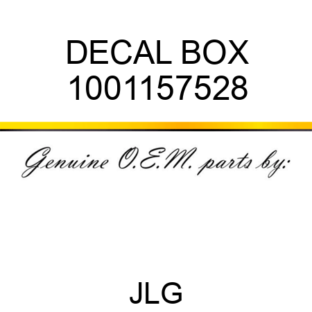 DECAL BOX 1001157528