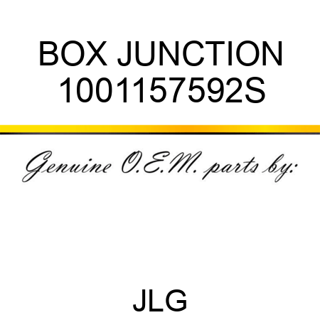BOX JUNCTION 1001157592S