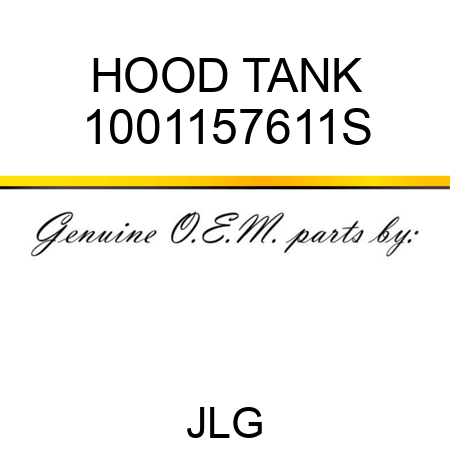 HOOD TANK 1001157611S