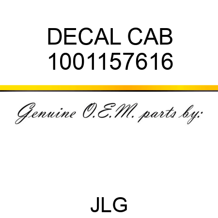 DECAL CAB 1001157616