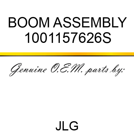 BOOM ASSEMBLY 1001157626S