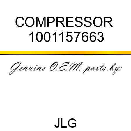 COMPRESSOR  1001157663