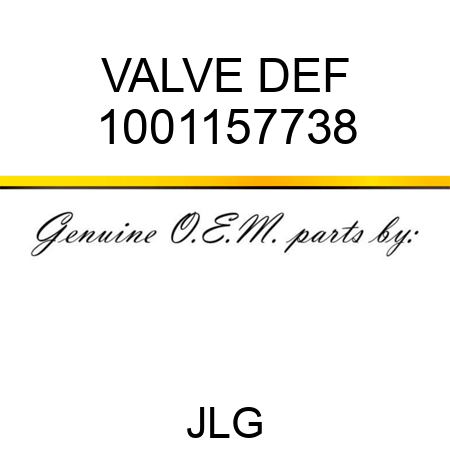 VALVE DEF 1001157738