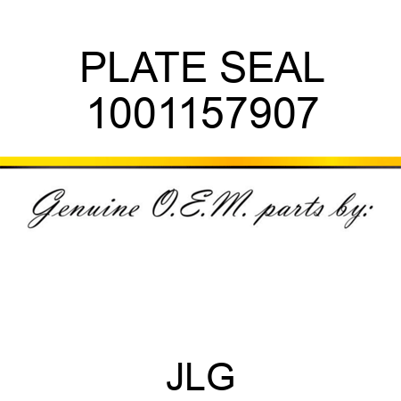 PLATE SEAL 1001157907