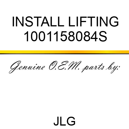 INSTALL LIFTING 1001158084S