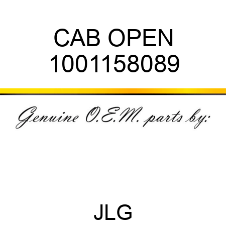 CAB OPEN 1001158089