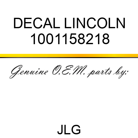 DECAL LINCOLN 1001158218