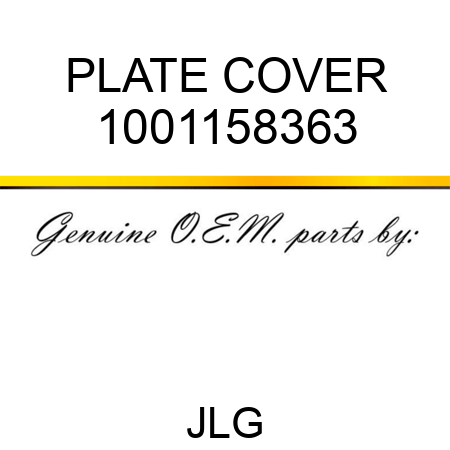 PLATE COVER 1001158363