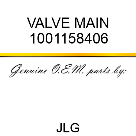 VALVE MAIN 1001158406