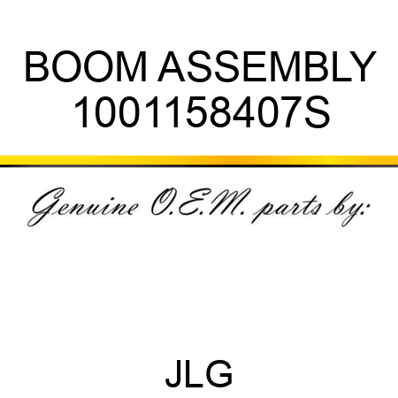 BOOM ASSEMBLY 1001158407S
