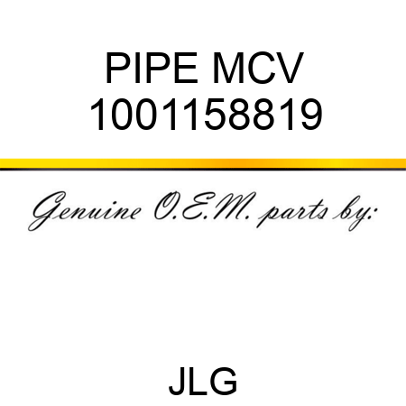 PIPE MCV 1001158819