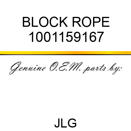 BLOCK ROPE 1001159167